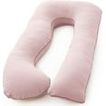 thumbnail image 1 of Pharmedoc Pregnancy Pillow, U-Shape Full Body Pillow and Maternity Support - Support for Back, HIPS, Legs, Belly for Pregnant Women (Cotton Candy), 1 of 7