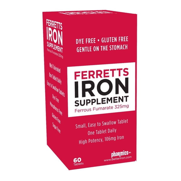 Pharmics Ferretts Iron Supplement, 60 Tablets