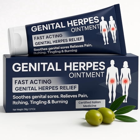 Pharmlitalia Genital Herpes Multi-Symptom Relief Ointment, (56gm)