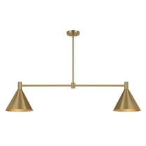 Pharos 2-Light Linear Chandelier in Noble Brass by Breegan Jane