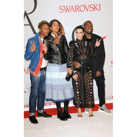 Pharrell Williams, Helen Lasichanh, Kim Kardashian West, Kanye West At Arrivals For 2015 Cfda Fashion Awards - Part 2, Alice Tully Hall At Lincoln Center, New York, Ny June 1, 2015. Photo By Kristin
