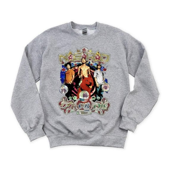 Pharrell Williams NERD Fly Or Die Vintage 90s Music Neptunes Happy Fan Sweatshirt, for men & women, up to size 5XL