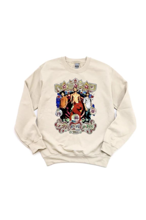 Pharrell Williams NERD Fly Or Die Vintage 90s Music Neptunes Happy Fan Sweatshirt, for men & women, up to size 5XL