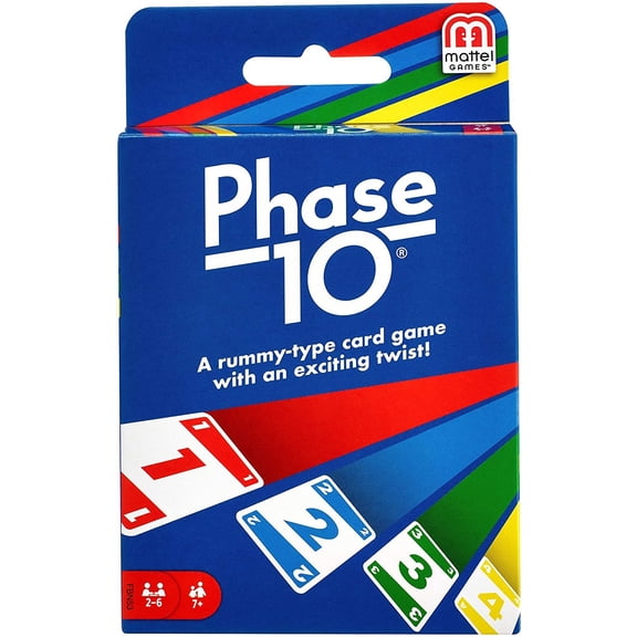 Phase 10 Card Game, Family Game for Adults & Kids, Challenging & Exciting Rummy-Style Play