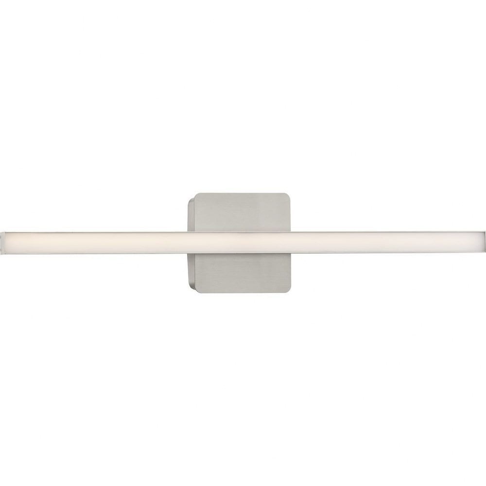 Brushed Nickel 24" LED Linear Vanity Light with Acrylic Shade