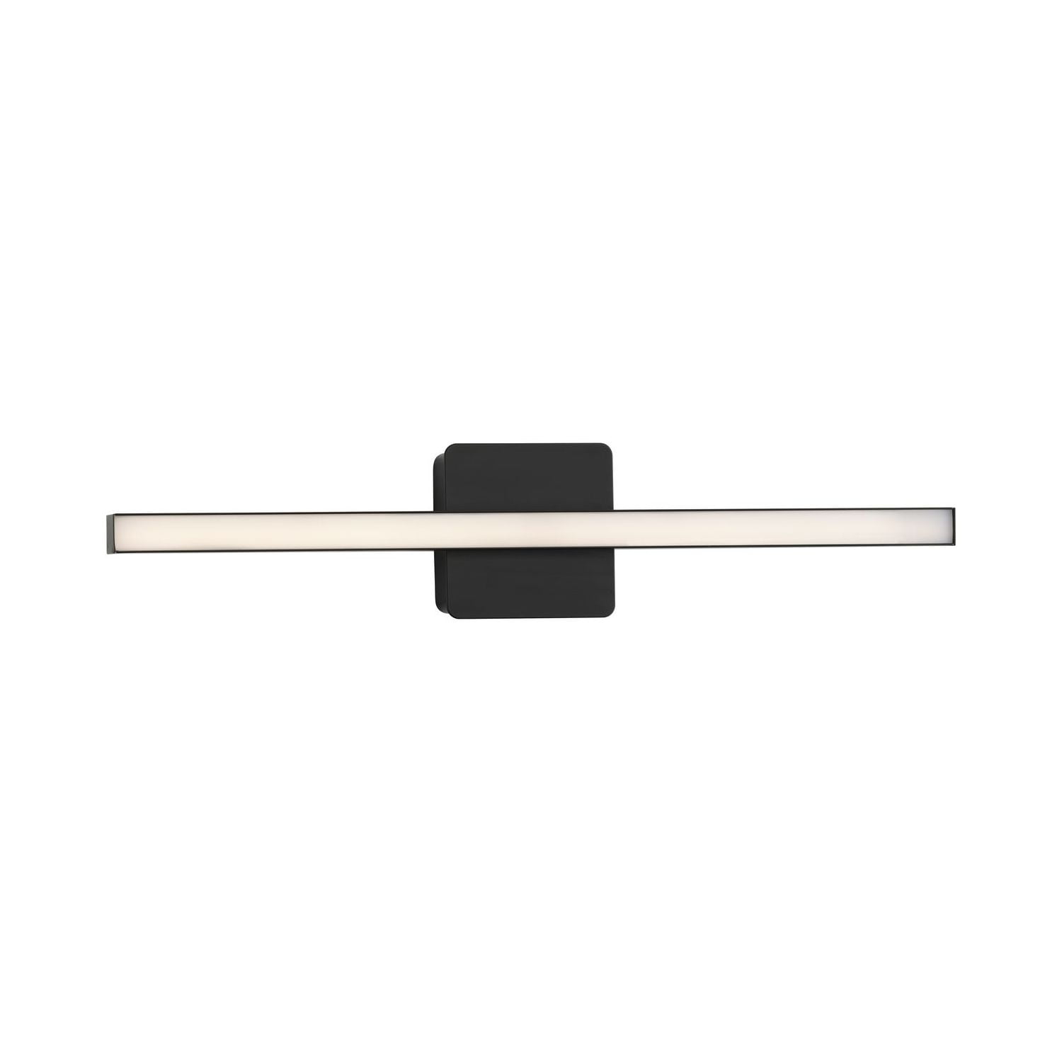 Matte Black 24" LED Linear Vanity Light with Acrylic Shade