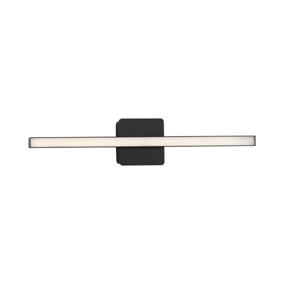Phase 4 Collection 24 in. Matte Black Medium Modern Integrated 3CCT Integrated LED Linear Vanity Light