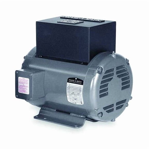 Phase-A-Matic Phase Converter, Rotary, 208/240V AC, 208/240V AC, 30A, 13.9A R-5