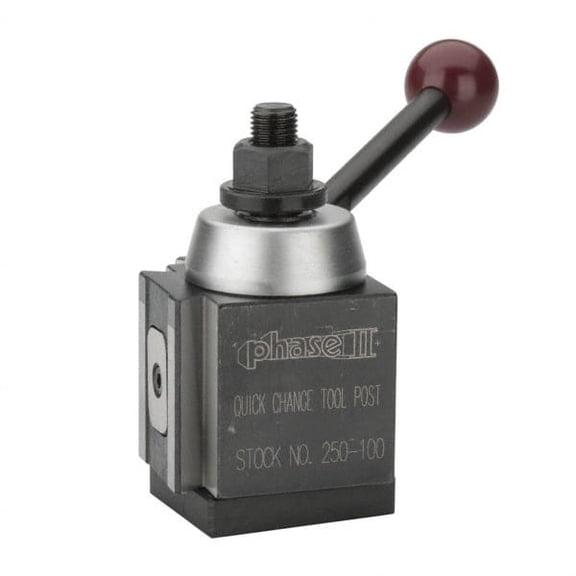Phase II 9 to 12 Inch Lathe Swing, Piston Type Quick Change Tool Post