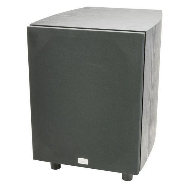 Phase Technology POWER-FL8 8 in. Subwoofer with a Passive Radiator&#44; Black Ash