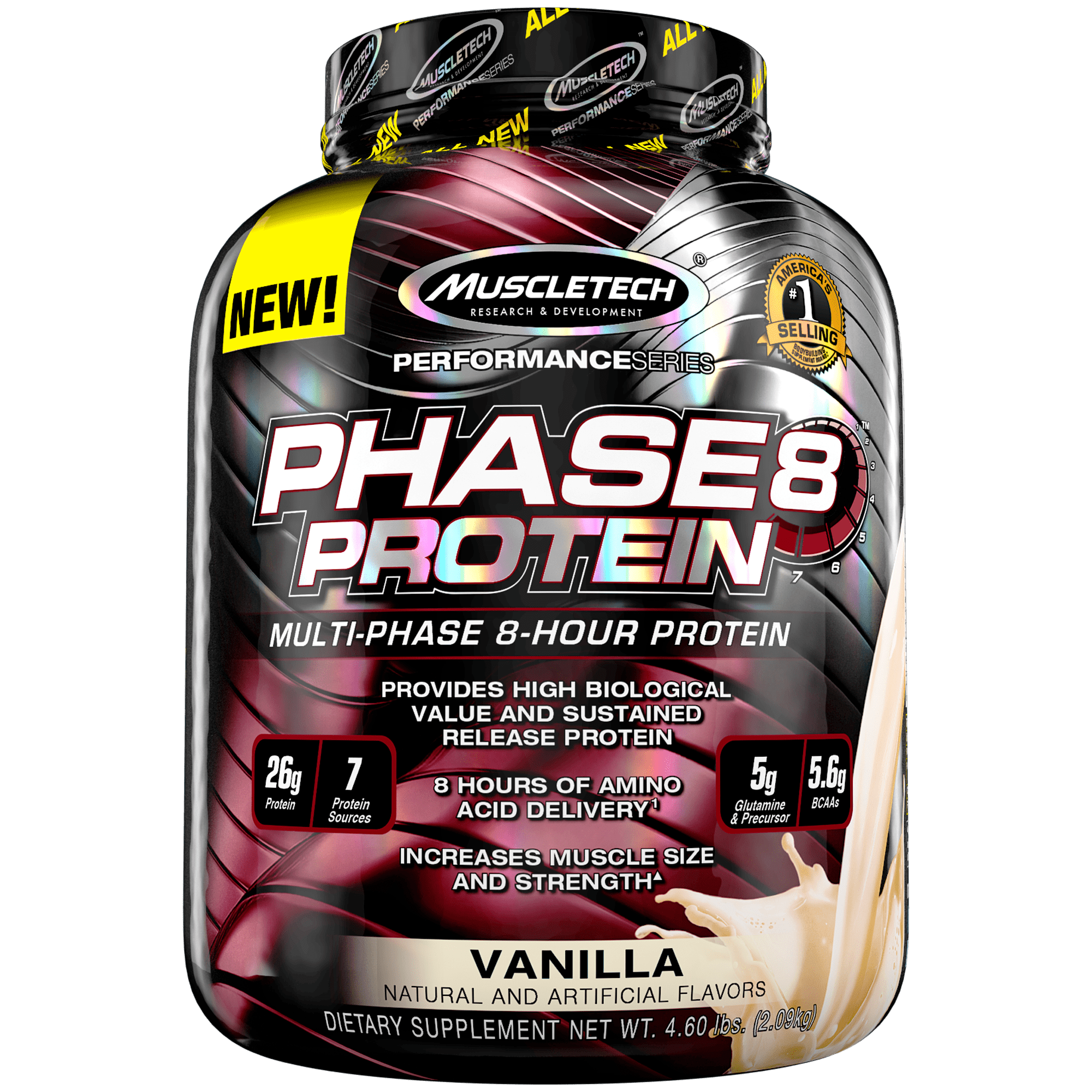 GNC AMP Sustained Protein Blend - Chocolate Milkshake, 28 Servings,  High-Quality 