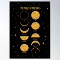 thumbnail image 1 of Phases Of The Moon Luna Poster Poster Wall Art, Modern Wall Decor For Living Room Bedroom, 8x12 UNFRAMED, 1 of 3