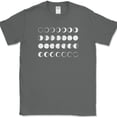 thumbnail image 1 of Phases Of The Moon T-Shirt Astrological Lunar Effect Trendy Eclipse Tee - Charcoal, 3XL, 1 of 1