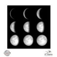 thumbnail image 1 of Phases of the Moon - 3" Vinyl Sticker - For Car Laptop I-Pad Phone Helmet Hard Hat - Waterproof Decal, 1 of 1