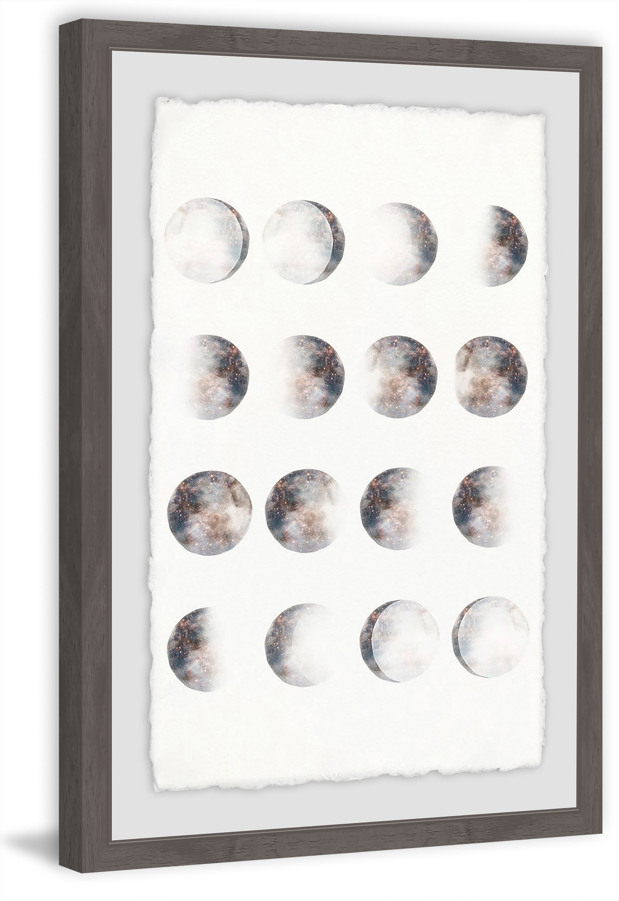 Phases of the Moon II Framed Painting Print