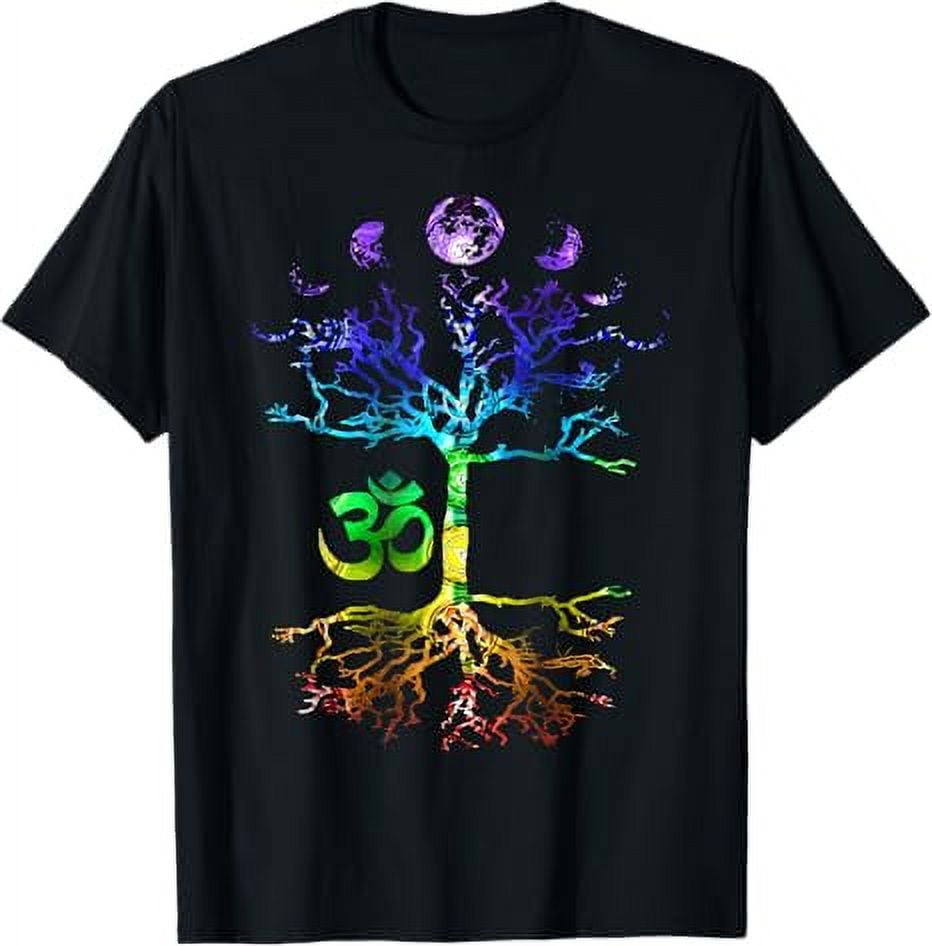 Phases of the Moon Tree of Life Om Chakra Gift TShirt