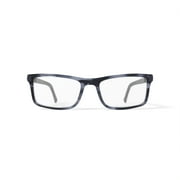 Phat Farm Mens HV703 Rectangular Prescription Eyeglasses with Case, Blue Stripe