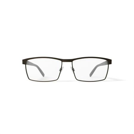 Phat Farm Men's HV706 Browline Prescription Eyeglasses with Case, Silver