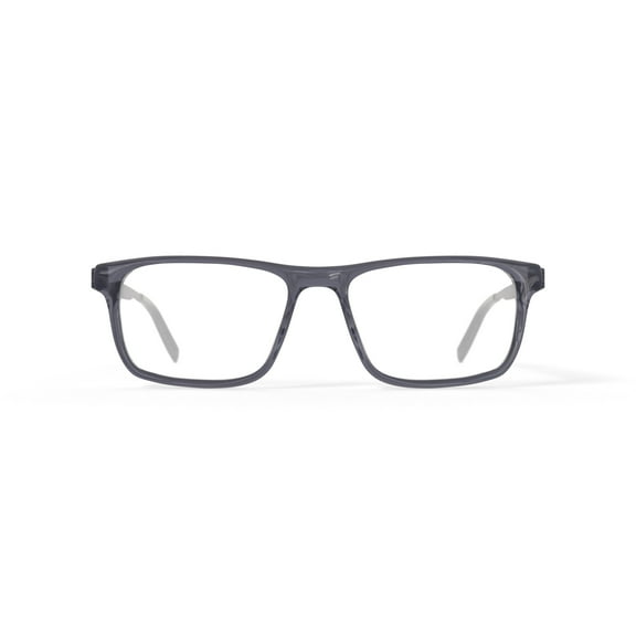 Phat Farm Men's HV720 Rectangular Prescription Eyeglasses with Case, Grey Crystal