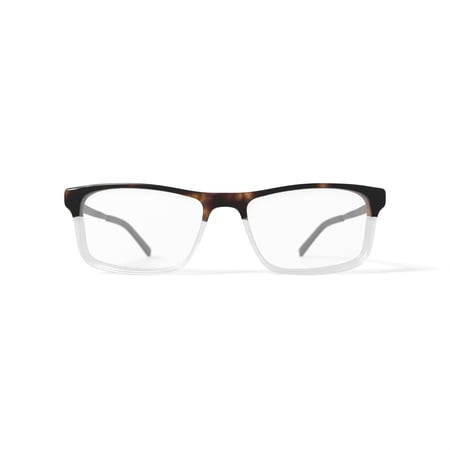 Phat Farm Men's HV718 Rectangular Prescription Eyeglasses with Case, Brown Tortoise Crystal Gradient