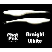 Phat Pak Baits - Drunkin Shad Zoom Super Fluke Style Soft Jerkbait 5" 20ct Soft Plastic Bass Fishing Lure - Straight White