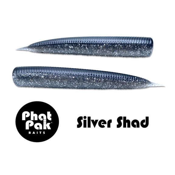 Phat Pak Baits - Lil' Bat Ned Rig TRD Z-Man Style Floating Bass Fishing Lure Soft Plastic 30ct 2.8 - Silver Shad