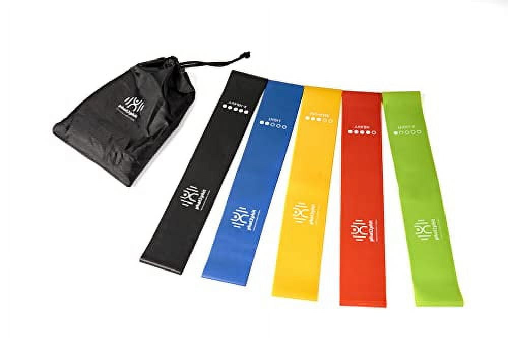 Phat2Phit Mini Loop Resistance Exercise Bands with Varying Intensity Levels, Exercise Resitance Band Sets, Set of 5