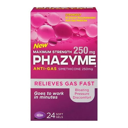 Phazyme 250 Mg, Maximum Strength Softgels - 24 Ea