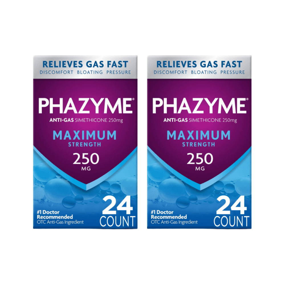 Phazyme Maximum Strength 250 mg Softgels, 24 CT (Pack 2)