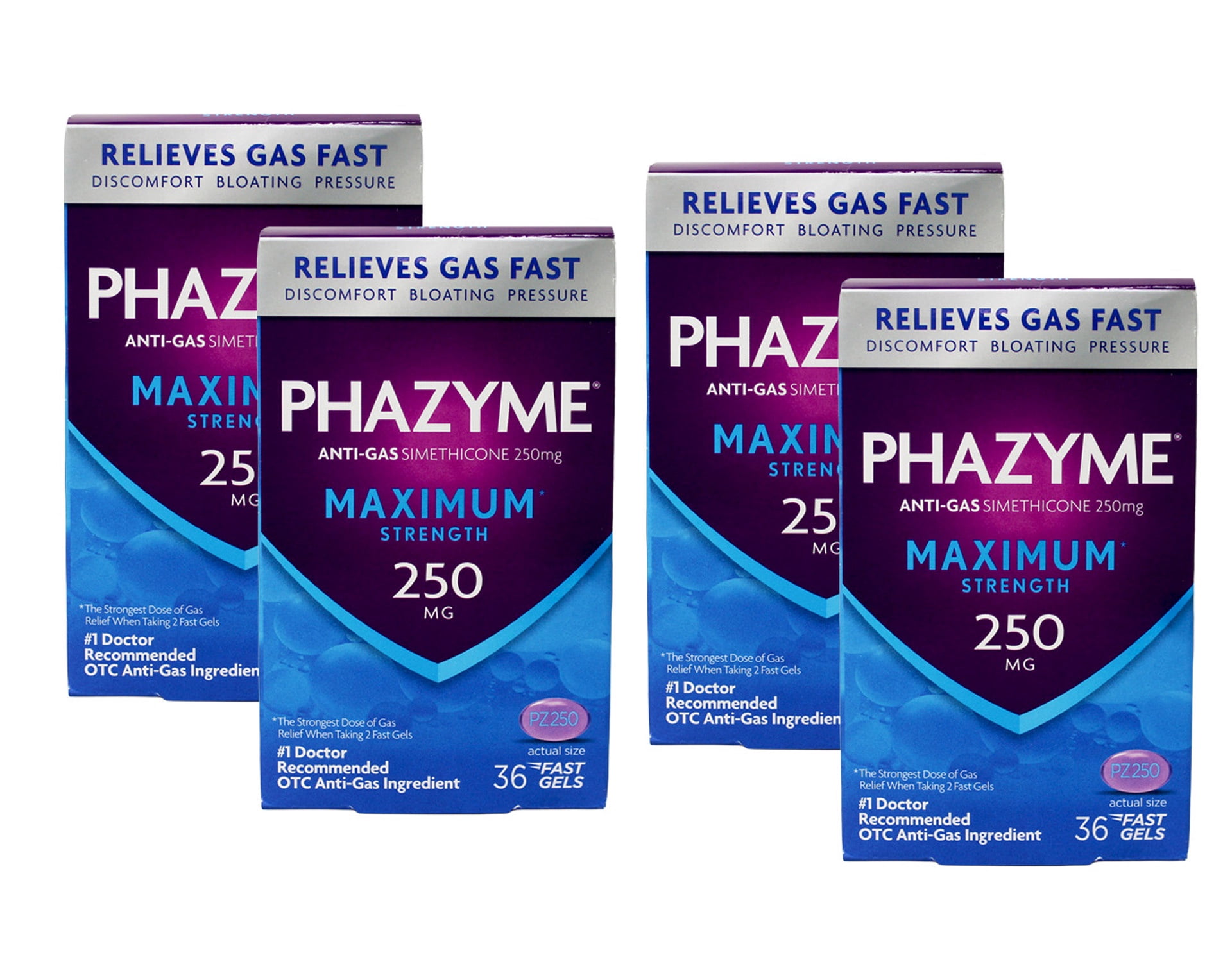 Phazyme Strength Softgels, Fast Gas Relief, Simethicone 250 mg, 36