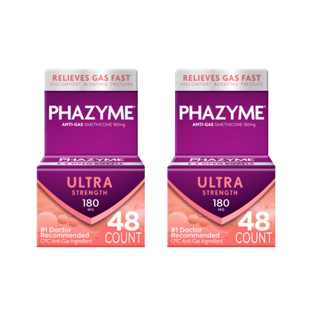 Phazyme Ultra Strength Softgel 180 mg, 48 CT (Pack - 2)