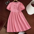 thumbnail image 1 of 4/July Girls Dresses Size 14-16 Party Dress Teen Girls Summer Short Sleeve Dress with Bowknot for Big Kids, 1 of 8