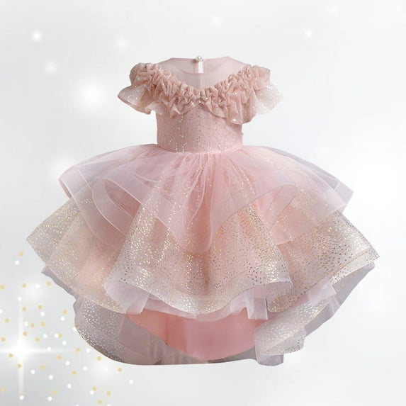 4/July Girls Holiday Dress Size 6X Children's Mesh Dress Dress Stylish Little Girl Dress