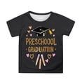 thumbnail image 1 of Phcqqok Fourth of July Shirt Girls Graduation T-Shirt Cute Cartoon Print Short Sleeve Top for Toddler Kids School Celebration Casual Comfortable Outfit 4-5 Years, 1 of 4