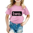 thumbnail image 1 of Phcqqok Fourth of July Shirt Trendy Girls Happy Birthday Print T Shirt Cute Short Sleeve Top for Teen Kids Casual Comfortable Tee for Fans and Present 6-7 Years, 1 of 6