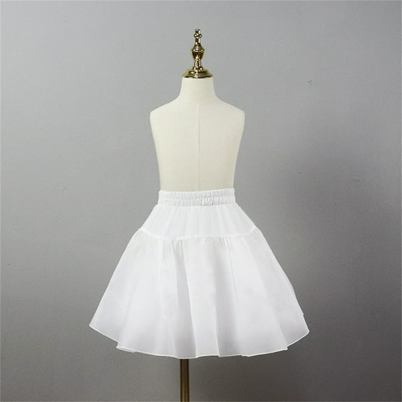 Fourth of July Dresses for Girls 12-14 Tight Girls Dress Skirt Inside Skirt Support White Birthday Dinner Performance Dress Puffy Skirt