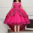 thumbnail image 1 of Phcqqok Fourth of July Girls Dresses Size 12-14 Party Dress Children's Solid Color Lace Sleeveless Knee Length Wedding Dress Dress, 1 of 3