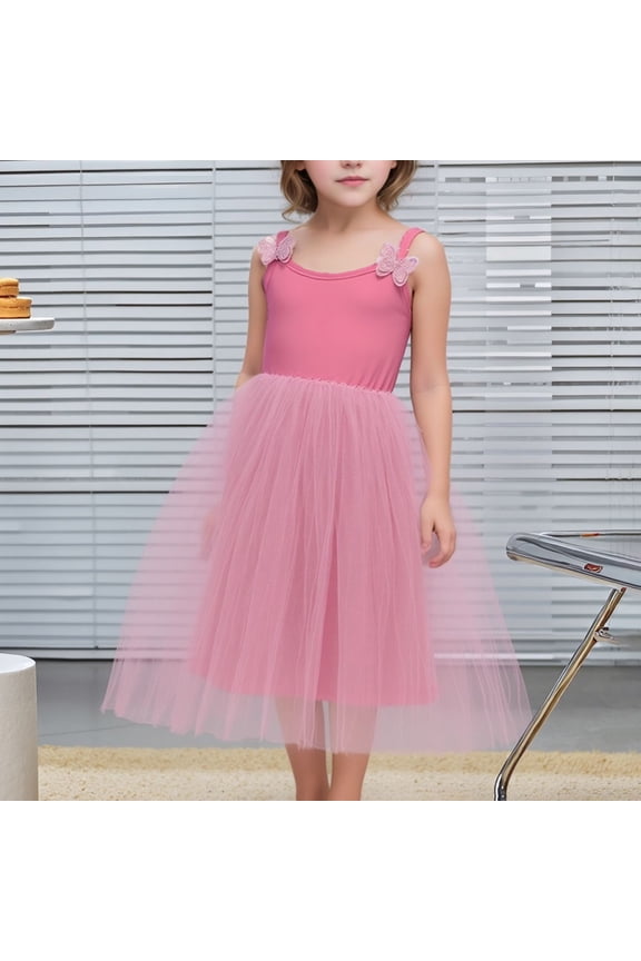 Fourth of July Girls Dresses Size 7 Denim Baby Girls Tutu Dress Toddler Tutu Dress Dresses Girl Sleeveless Princess Dress
