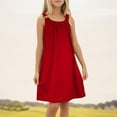 thumbnail image 1 of Fourth of July Red Dress for Girls Long Sleeve 7-8 Girl's Beach Swim Cover up Summer Sleeveless Tank Dresses, 1 of 6