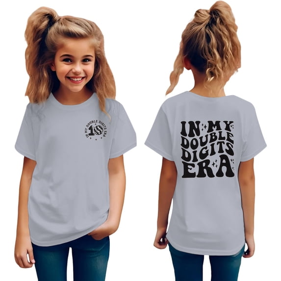 Phcqqok Fourth of July Shirt 10Th Birthday Shirt for Girls Double Digits Celebration Cute Kids Tee Party Top Year Ten Outfit 110