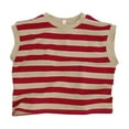 thumbnail image 1 of Phcqqok Fourth of July Shirt Girls Sleeveless Striped Tank Top Casual Summer Breathable Comfortable Toddler Tee for Ages 1-7 3-4 Years, 1 of 4