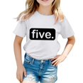 thumbnail image 1 of Phcqqok Fourth of July Shirt Trendy Girls Short Sleeve T Shirt Happy Birthday Print Casual Tee for Teen Kids Child Fans Present Top 8-9 Years, 1 of 6