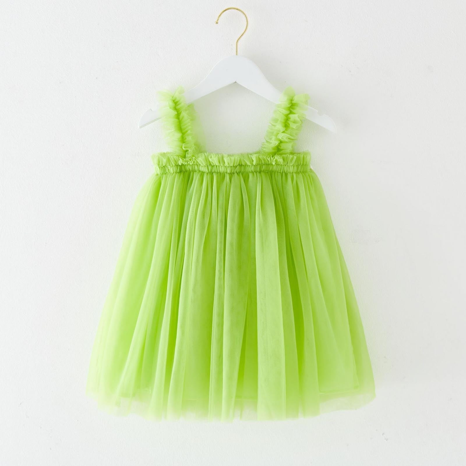 Toddler Girl's Summer Dress Small Daisy Sleeveless Tulle Holiday Party Princess DressSuitable for Cute Girls Aged 1-5 Years