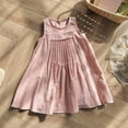 thumbnail image 1 of July 4Th Girls Dress up Clothes Size 6T Girls Summer Sleeveless Solid Color Dress Casual for Toddler and Kids, 1 of 3