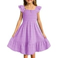thumbnail image 1 of Phcqqok July 4Th Girls Dresses Size 14-16 Christmas Girls Summer Dresses Smocked Sleeveless with Pockets, 1 of 5