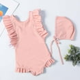 thumbnail image 1 of Phcqqok July 4Th Swim Suit for Girls 10-12 Bathing Suits for Kids Baby Girls' 1Pc Beach Swimsuit with Ruffled Trim Solid Color Swimsuit Toddler Swimsuit Girl, 1 of 4