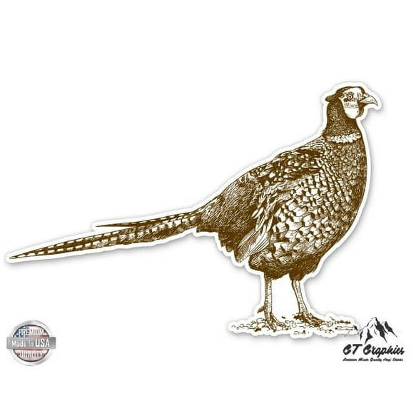 Pheasant - 3" Vinyl Sticker - For Car Laptop I-Pad Phone Helmet Hard Hat - Waterproof Decal