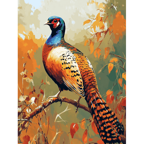 Pheasant Bird Decorative Painting/Canvas Art Suitable for Decorating Living Room Bedroom Kitchen Dining Room Office Study Room Hallway and Entryway Adding a Touch of Wildlife Beauty.