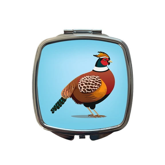 Pheasant Bird Hunting Travel Makeup Handbag Purse Small Pocket Compact Mirror