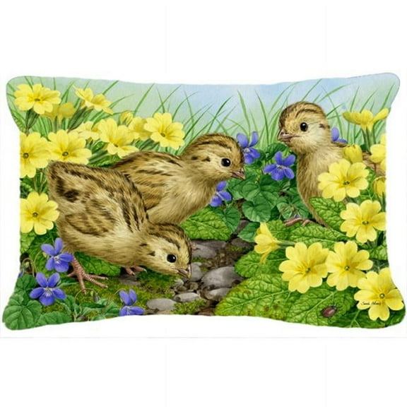Pheasant Chicks Fabric Decorative Pillow